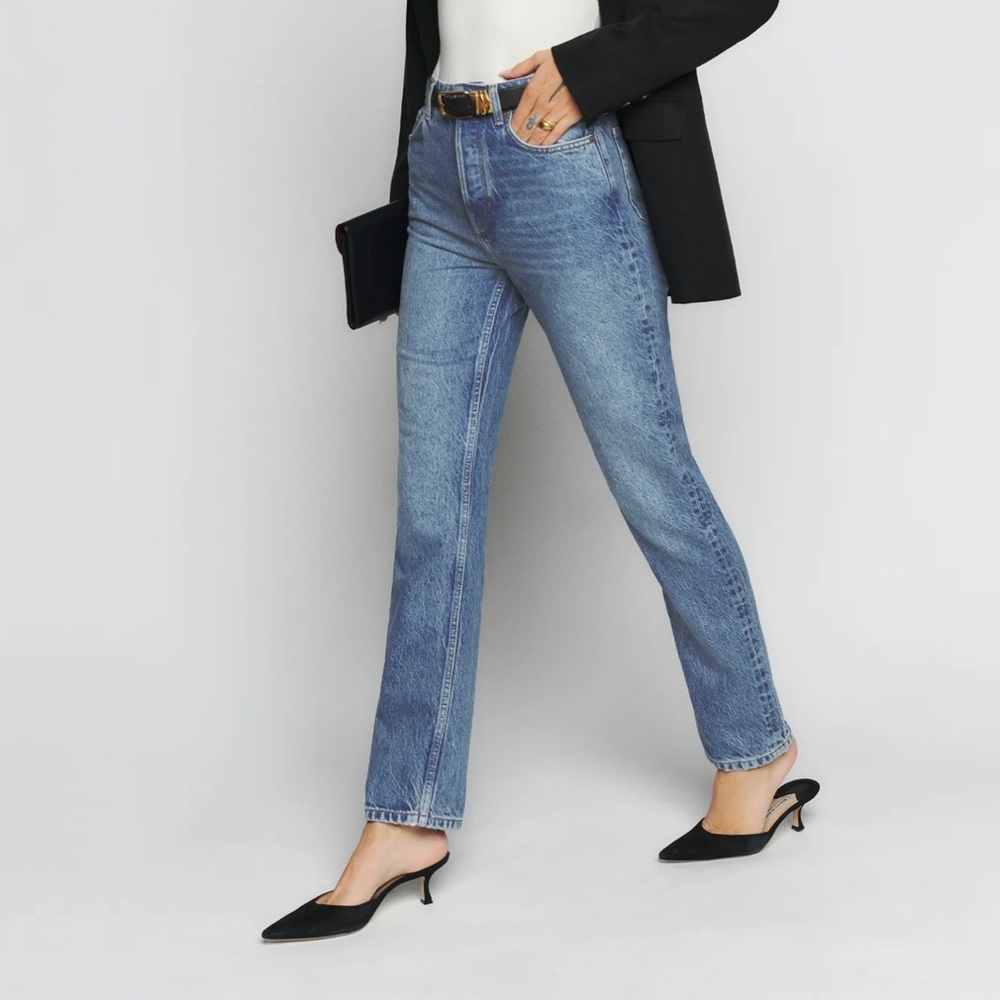 Reformation Cynthia High Rise Jean in Ponce Wash